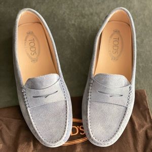 TODS - Blue Suede - Size 9.5